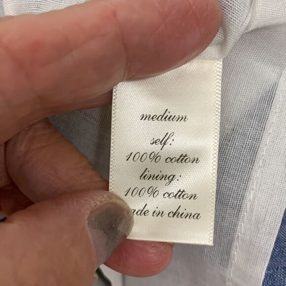 Francesca’s Alya Size Medium spaghetti strap dress with great navy/orange detail - Picture 5 of 11